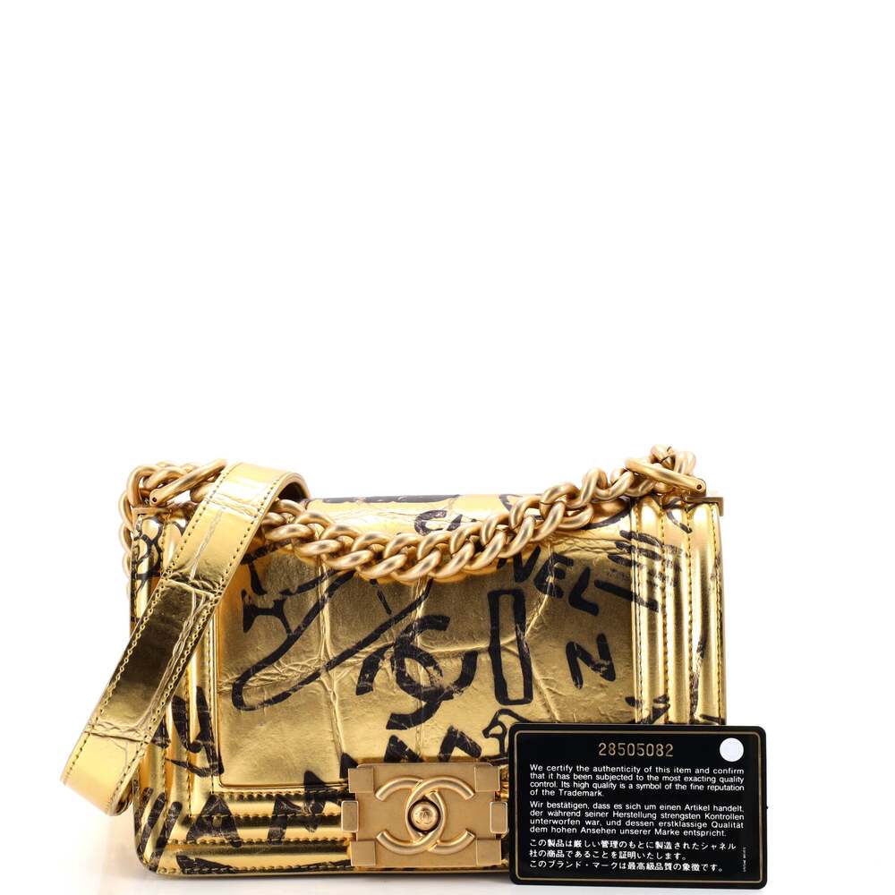 Chanel Boy Flap Bag Graffiti Crocodile #242816C48B - Picture 2 of 7
